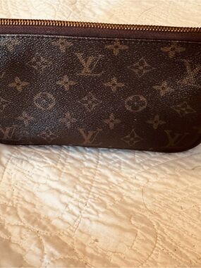 Louis Vuitton Monogram Canvas never full wristlet.